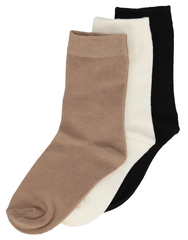 Bomulls-sokker 3pk Asfalt 27-30 3 pk