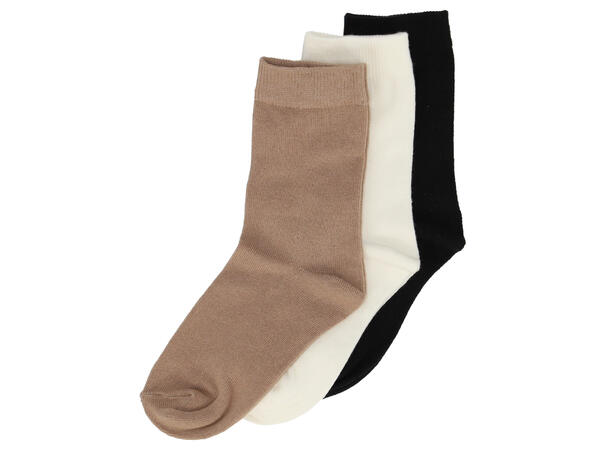 Gullkorn Bomulls-sokker 3pk